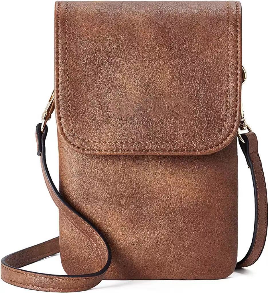 Vegan Leather Phone Crossbody Bag - Hands-Free for Errands