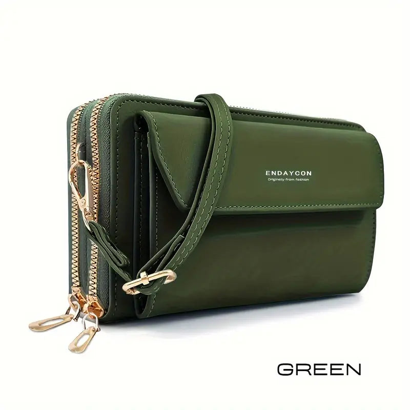 Secure Organizer Crossbody Purse with Multi-Pockets